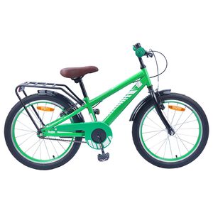 vidaXL Bicicleta Infantil 18 Polegadas para 5-7 anos Verde
