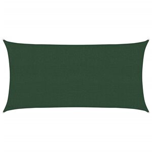 vidaXL Para-sol estilo vela 160 g/m&sup2; 2,5x5 m PEAD verde-escuro
