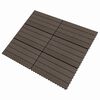 vidaXL Telha de Deck 6 pcs Marrom Escuro 60 x 30 cm WPC