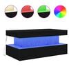vidaXL Mesa de centro com luzes LED, carvalho preto, 90x50x40 cm