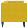 vidaXL Sof&aacute; chesterfield com rolos 3 lugares veludo amarelo