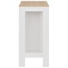 vidaXL Mesa de bar com prateleira branco 110x50x103 cm
