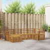 vidaXL Conjuntos de sof&aacute;s 6 pcs Natural Madeira S&oacute;lida de Ac&aacute;cia