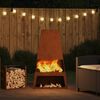 vidaXL Fire Pit Castanho 60 x 35 x 100 cm