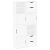 vidaXL M&oacute;veis de apoio 4 pcs ODDA pinho de madeira maci&ccedil;a branco