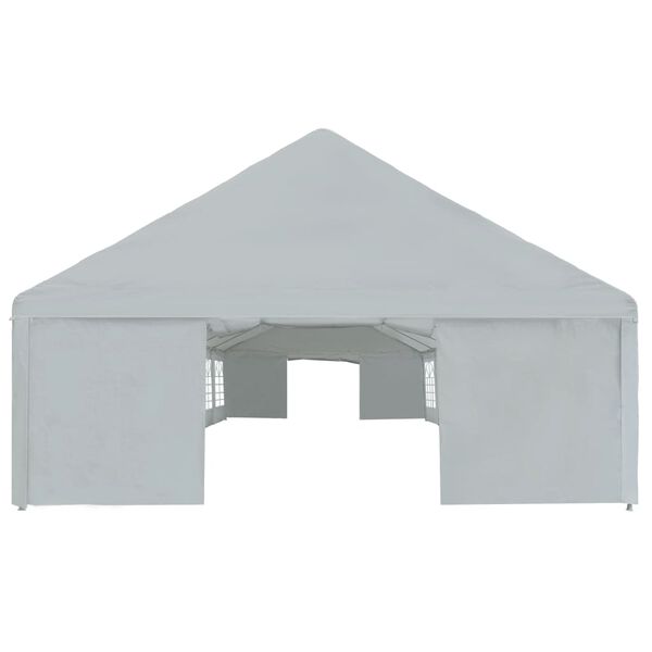 vidaXL Tenda para festas PE 6x12 m cinzento