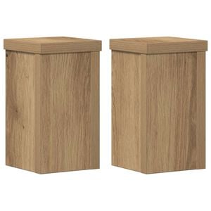 vidaXL Suportes p/ plantas 2 pcs 10x10x18 cm derivados madeira
