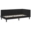 vidaXL Estrutura de Cama de Canto Preto 90 cm x 190 cm Veludo