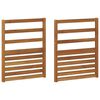 vidaXL Apoios de Bra&ccedil;o 2 pcs Castanho 59 x 4 x 73 cm