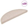 vidaXL Tapetes de escada 20 pe&ccedil;as 56x17x3 cm cinza-claro semicircular