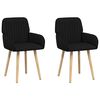 vidaXL Cadeiras de Jantar 2 unid. Tecido Preto 56,5 x 50 x 87,5 cm