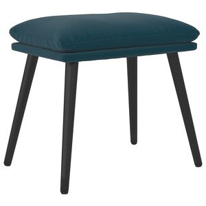 vidaXL Apoio de p&eacute;s 45x29,5x35 cm veludo azul