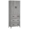 vidaXL Arm&aacute;rio alto 69,5x34x180 cm derivados de madeira sonoma cinza