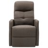 vidaXL Poltrona de massagens tecido cinzento-acastanhado