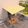 vidaXL Toldo retr&aacute;til autom&aacute;tico 500x300 cm amarelo e branco