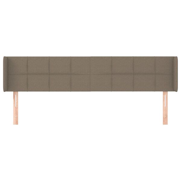 vidaXL Cabeceira cama abas tecido 183x16x78/88 cm cinzento-acastanhado