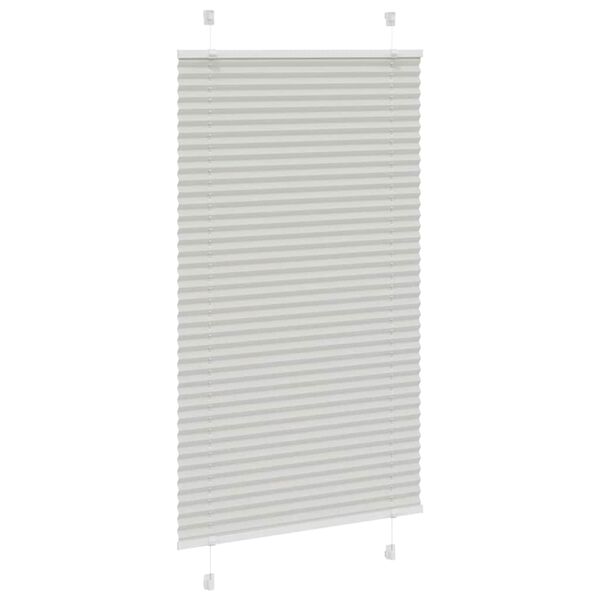 vidaXL Cinzento Luz Plissada Cega 80x150 cm Largura Tecido 79,4 cm