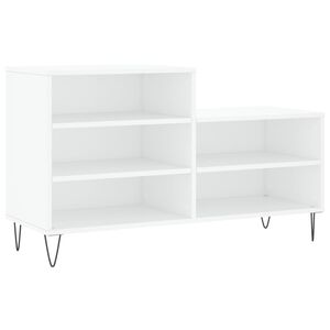 vidaXL Sapateira 102x36x60 cm derivados de madeira branco