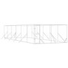 vidaXL Canil de exterior 4x12x2 m a&ccedil;o galvanizado prateado
