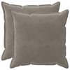 vidaXL Capa almofada 2 pcs HOUTEN Cinzento-claro 70 x 70 cm Veludo