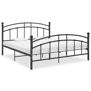 vidaXL Estrutura de cama em metal 160x200 cm preto