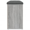 vidaXL Banco sapateira 82x32x50 cm derivados madeira cinzento sonoma