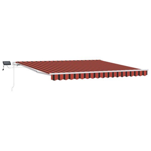 vidaXL Toldo Retr&aacute;til laranja e castanho 400 &times; 300 cm Tecido e A&ccedil;o