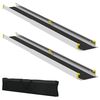vidaXL Rampa para Cadeirante 2 pcs Preto 184,5 x 18,5 x 5 cm Alumínio