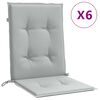vidaXL Almofad&otilde;es lombares cadeiras 6pcs 100x50x4 cm mesclado tecido