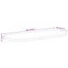 vidaXL Tampo de mesa oval 100x50x2,5cm madeira mangueira &aacute;spera maci&ccedil;a