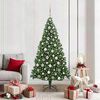 vidaXL &Aacute;rvore de Natal Artificial Verde 180 cm PVC, A&ccedil;o e Pl&aacute;stico