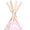 vidaXL Tenda teepee gatos c/ saco 60x60x70 cm pele de p&ecirc;ssego rosa