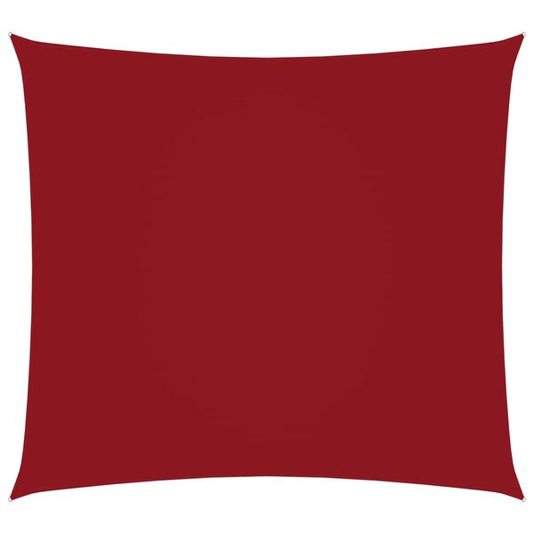 vidaXL Para-sol estilo vela tecido oxford quadrado 4,5x4,5 m vermelho