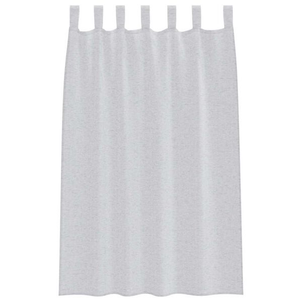 vidaXL Cortina de Voile 2 pcs Cinzento-claro 175 x 140 cm Poli&eacute;ster