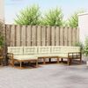 vidaXL Conjunto de Sof&aacute;s para Exterior 6 pcs Natural e Creme