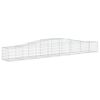 vidaXL Cesto gabi&atilde;o arqueado 400x50x40/60 cm ferro galvanizado