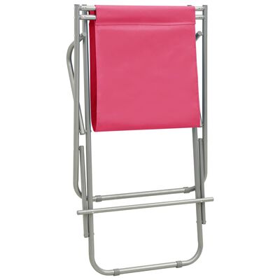 vidaXL Cadeiras de baloiço 2 pcs aço rosa