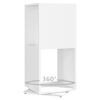 vidaXL Armário giratório 34,5x34,5x75,5 cm aglomerado branco