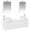 vidaXL Conjunto de Arm&aacute;rios para Banheiro 5 pcs Branco