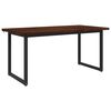vidaXL Mesa de Jantar Quadrada 160 x 70 x 75 cm Marrom Escuro