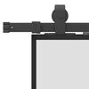 vidaXL Porta deslizante c/ conj. ferragens 76x205cm vidro ESG preto