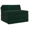 vidaXL Sof&aacute; Cama Dobr&aacute;vel Verde-Escuro 200 x 70 x 10 cm Veludo