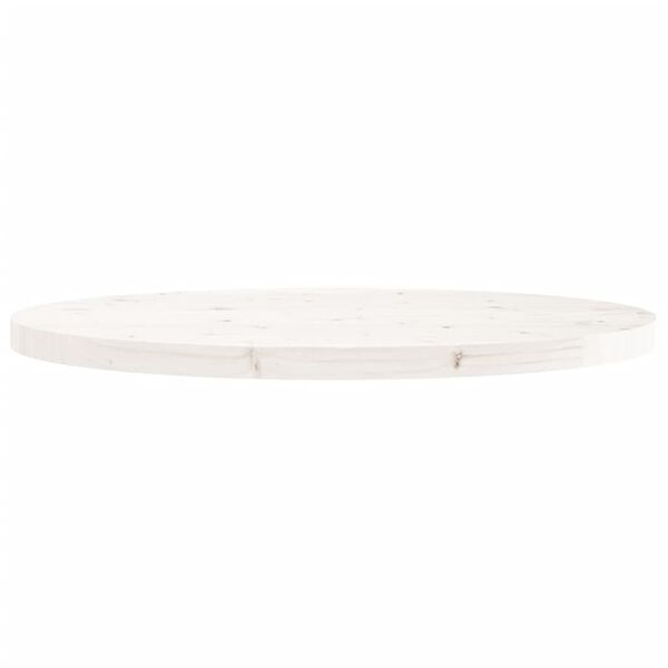 vidaXL Tampo de mesa redondo &Oslash;90x3 cm madeira de pinho maci&ccedil;a branco