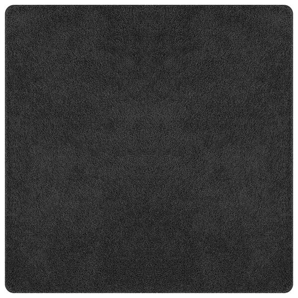 vidaXL Tapete Shaggy Antiderrapante Cinza Escuro 120 x 120 cm PP