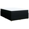 vidaXL Cama com molas/colch&atilde;o 140x200 cm tecido preto