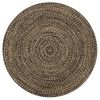 vidaXL Tapete artesanal em juta preto e natural 150 cm