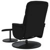 vidaXL Cadeira de massagens reclin&aacute;vel com apoio de p&eacute;s veludo preto