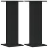 vidaXL Suportes de colunas 2 pcs 30x30x80 cm derivados madeira preto