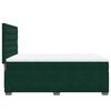 vidaXL Cama com molas/colch&atilde;o 140x190 cm veludo verde-escuro