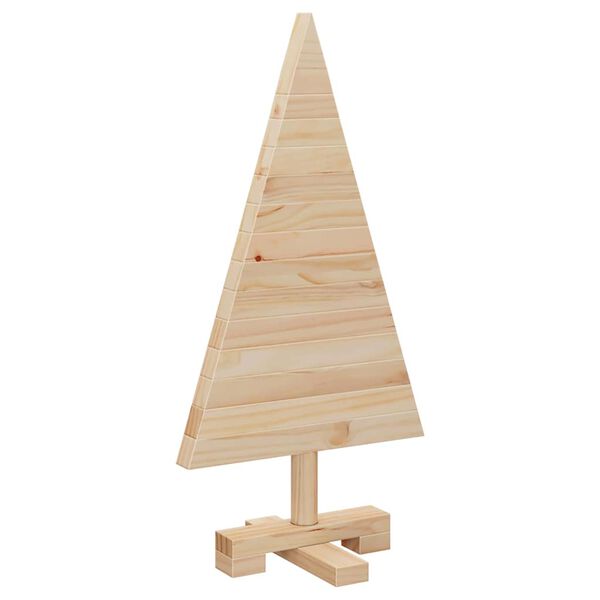 vidaXL Árvores de Natal Natural 60 cm Madeira de pinho maciça